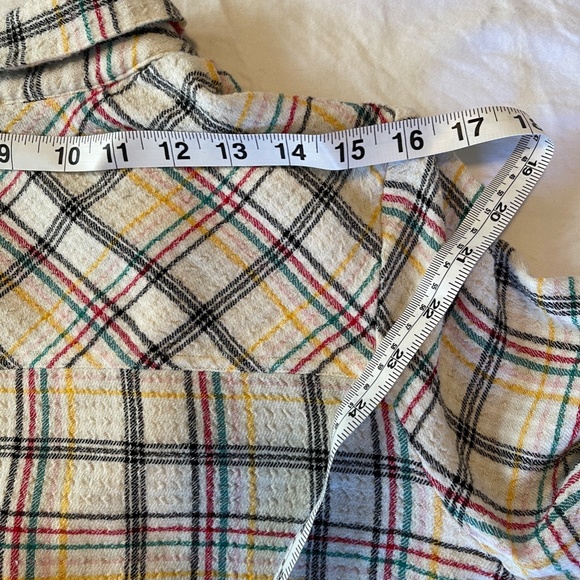 Splendid plaid hi-low top, faux wrap front, size small - Picture 15 of 16